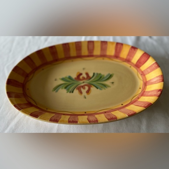 SLAH Gail Pittman SIENA 14" Oval Serving Platter EUC - Picture 3 of 6